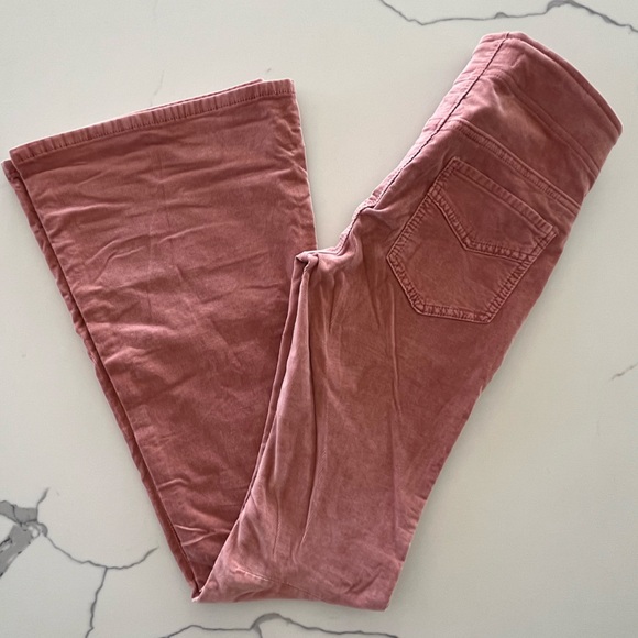 Free People - Penny Pull-On Low-Rise Flare Corduroy Pants - Mauve Pink - Size 26 - Picture 6 of 15